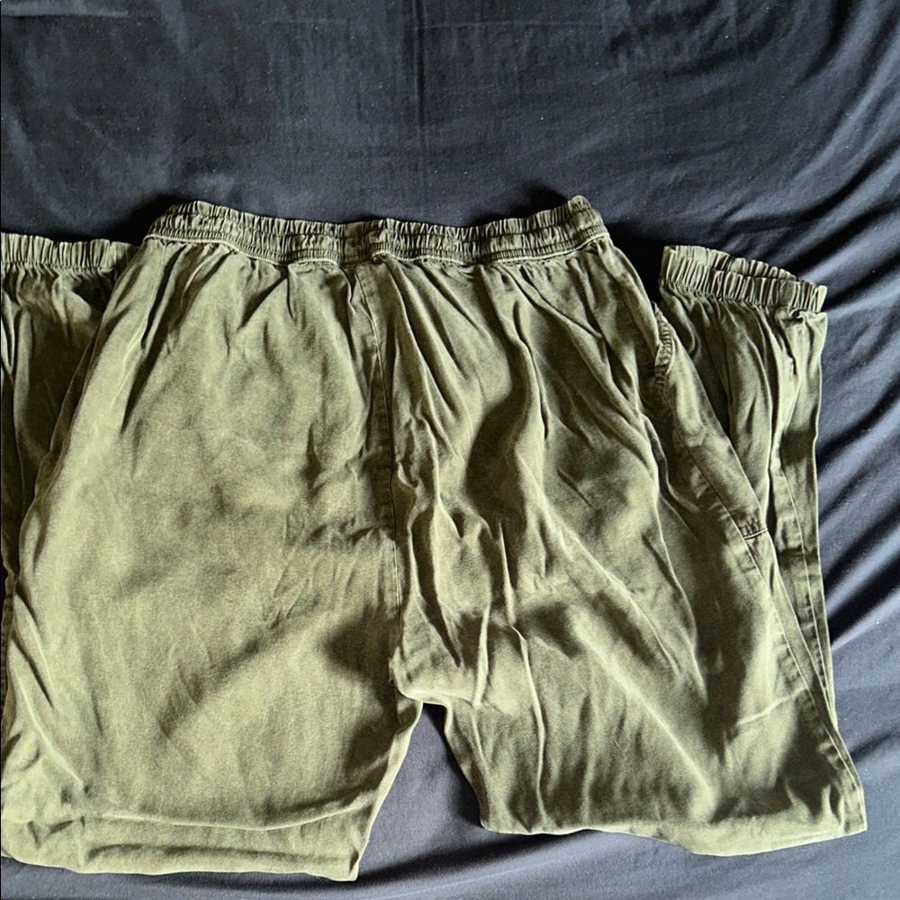 PINK by Victorias Secret Drawstring Olive Green Utility Pants - Women’s Small - Picture 4 of 4